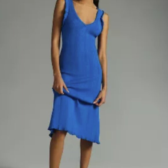 Anthropologie x Daily Practice Sweater Knit Midi Dress \\ XS // Sapphire Blue - Picture 3 of 3